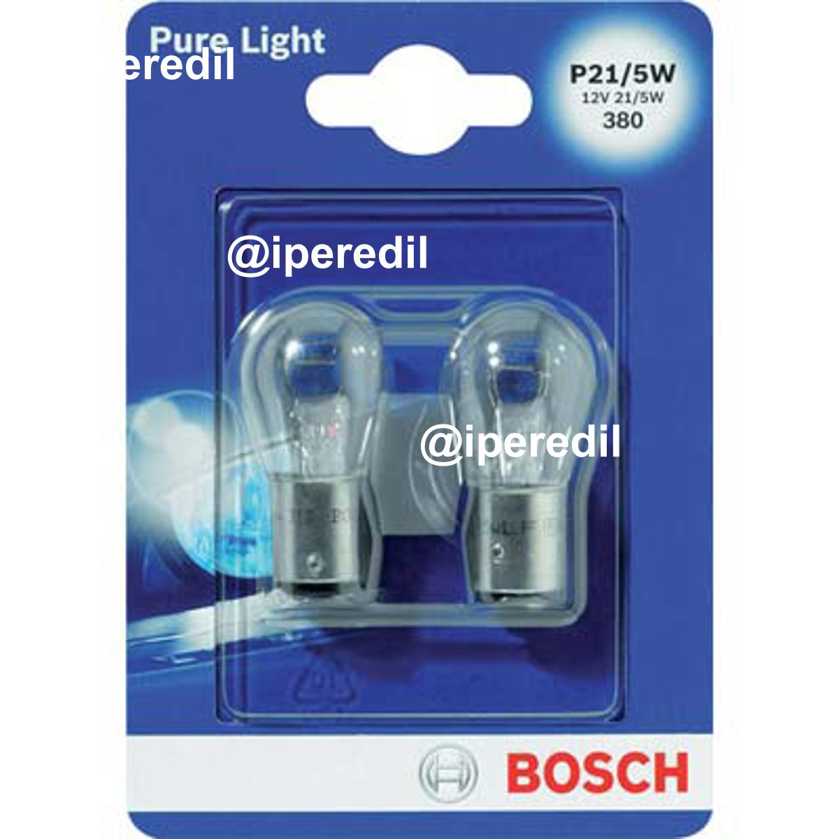 LAMPADA AUTO POSTERIORI PURE LIGHT P21 016 BOSCH INCANDESCENZA VOLT 12 WATT 5 CF=PZ 2