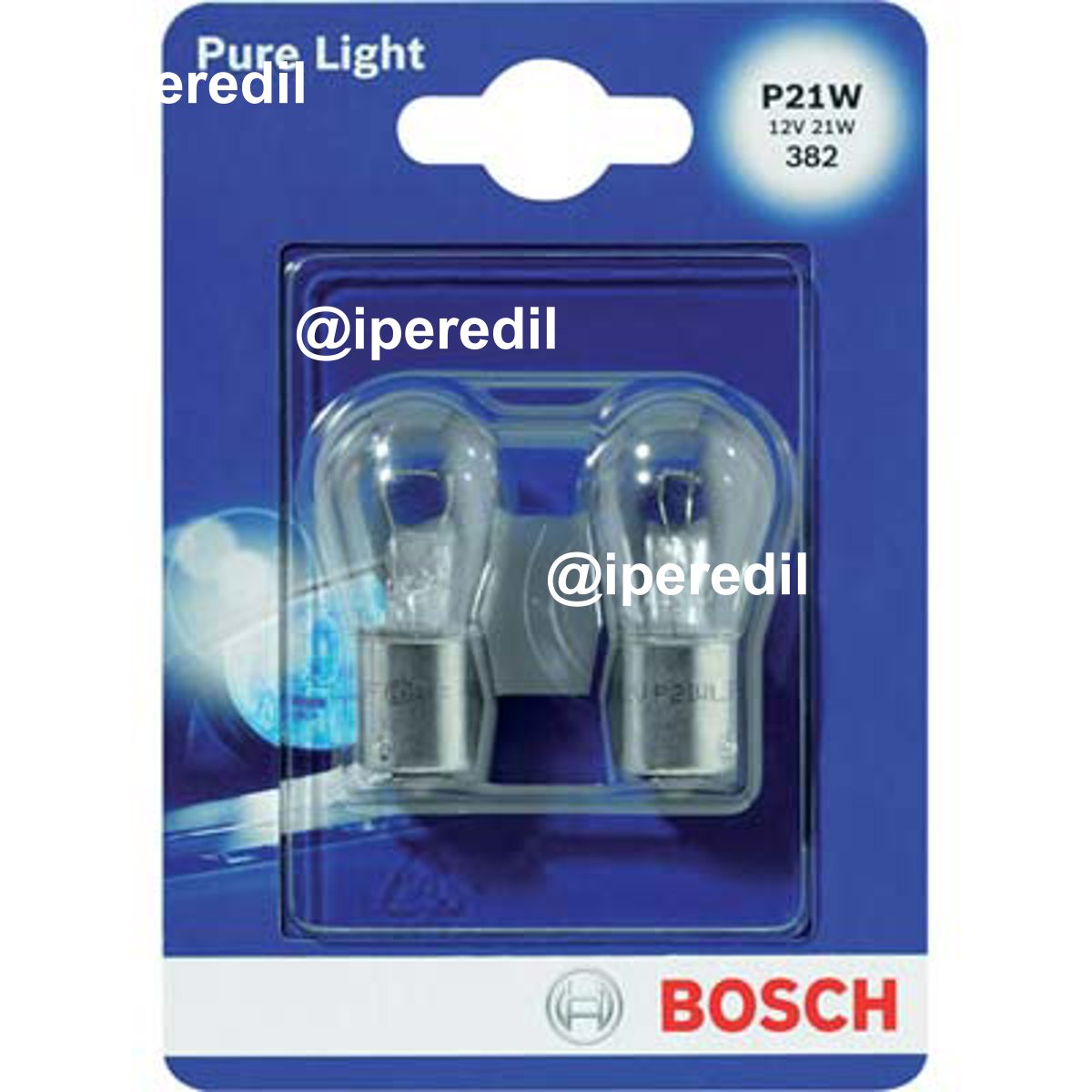 LAMPADA AUTO POSTERIORI PURE LIGHT P21 017 BOSCH INCANDESCENZA VOLT 12 WATT 21 CF=PZ 2