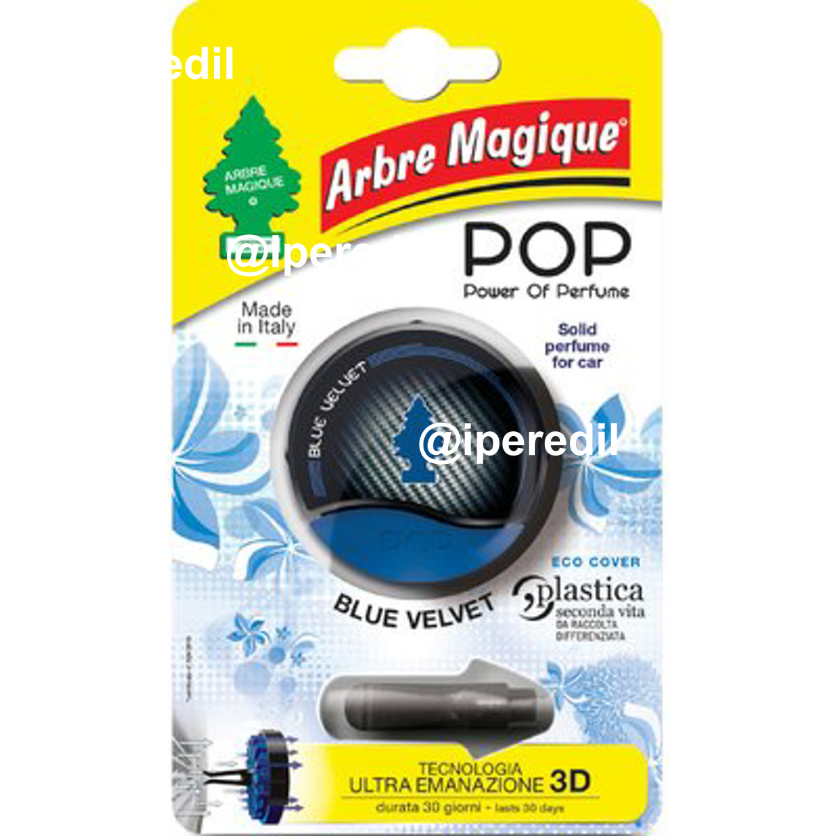 PROFUMATORE AUTO ARBRE MAGIQUE POP BLUE VELVET