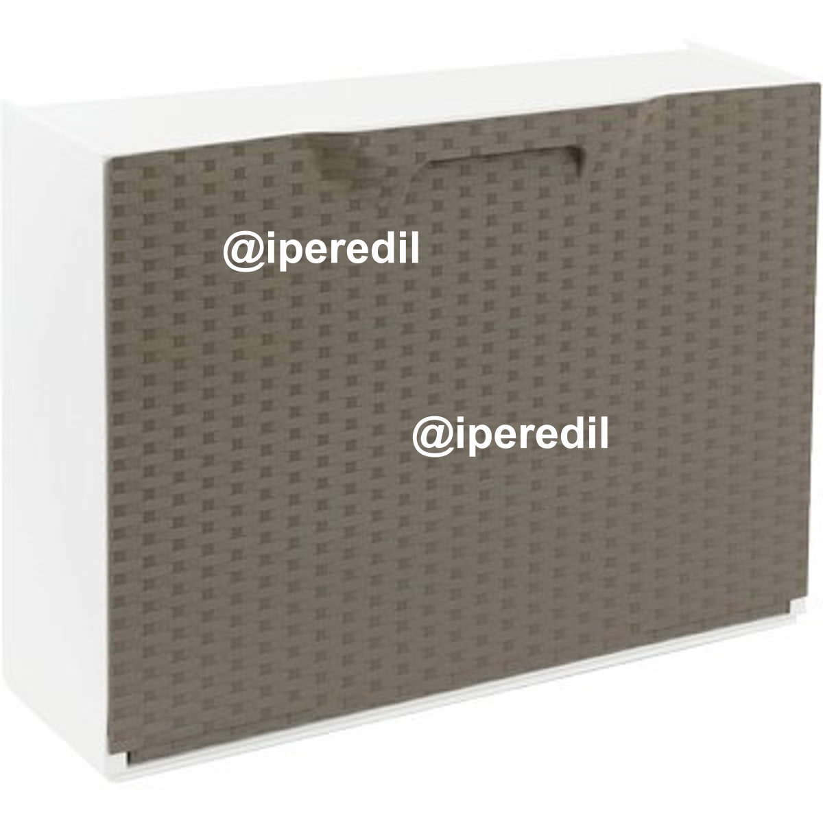 SCARPIERA MODULARE RATTAN BIANCO/TORTORA CM 51X17,3 H.CM 40,1