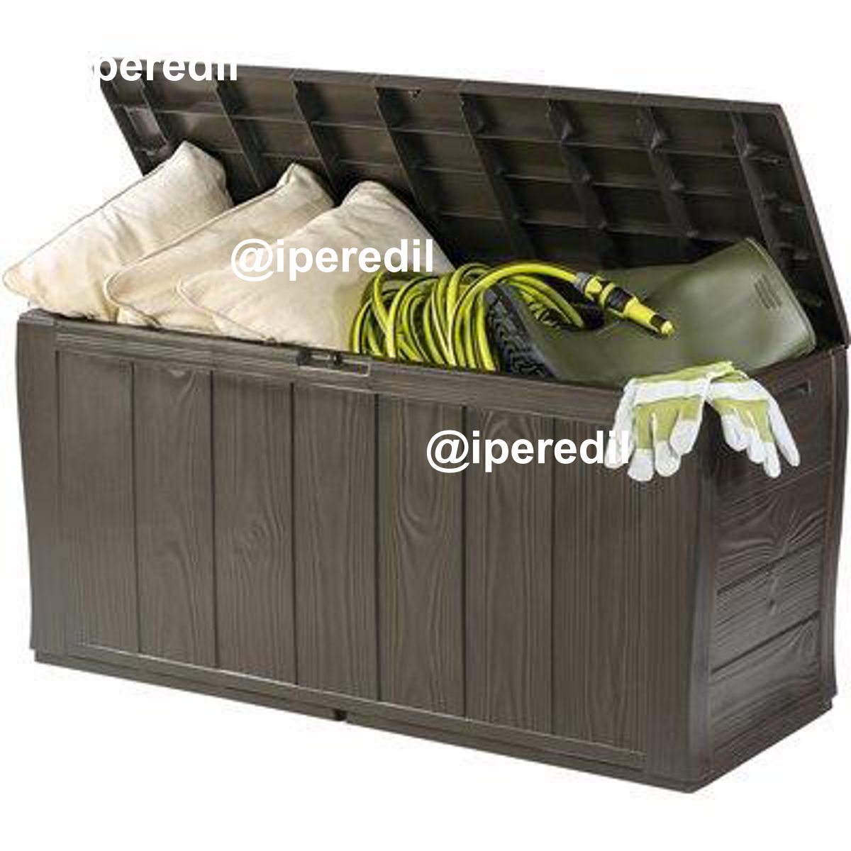 BAULE SHERWOOD KETER PP MARRONE CM 117X45 H.CM 57,5