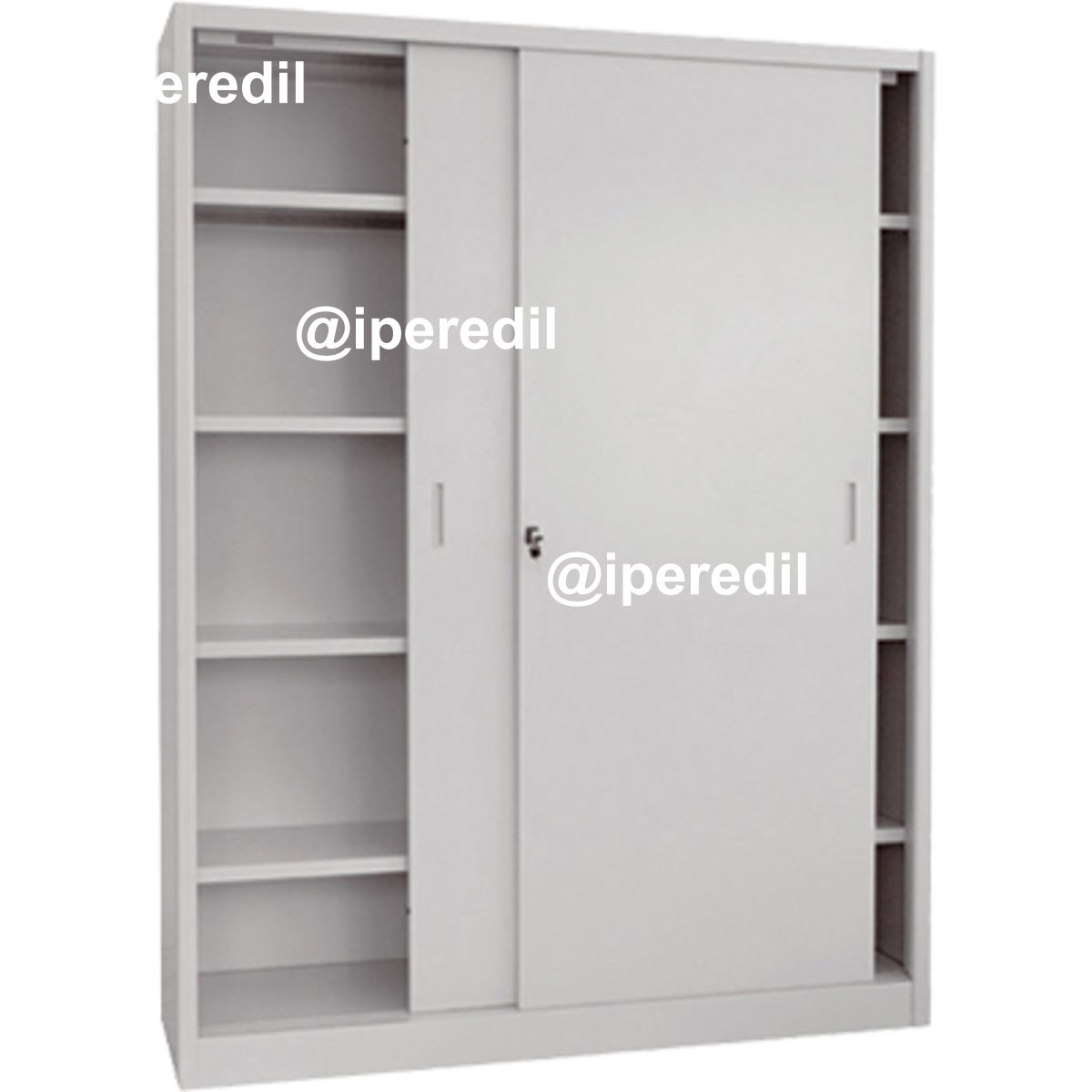 ARMADIO TUTTOPIANI SMONTATO ANTE SCORR. PROMETAL VERN GRIGIO H.MM 2000 MM 1200X450