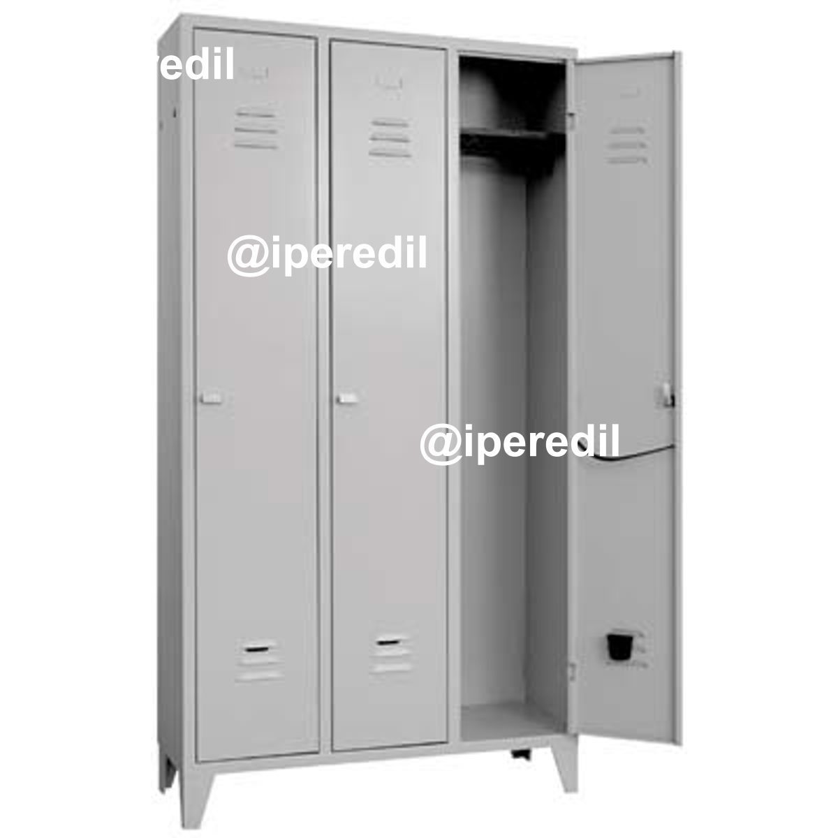 ARMADIO SPOGLIATOIO MONTATO PROMETAL VERN GRIGIO POSTI 3 H.MM 1795 MM 1000X350