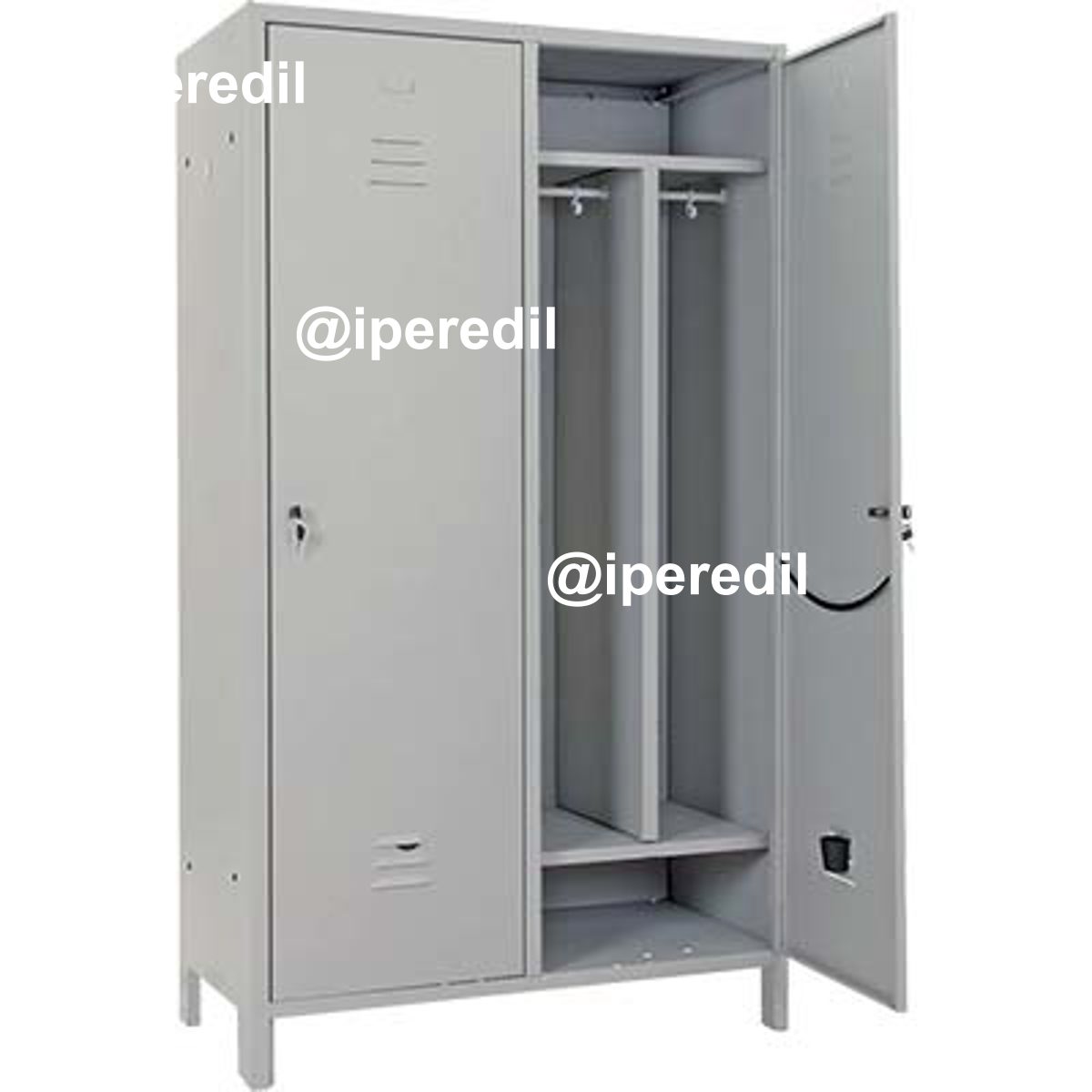 ARMADIO SPORCO PULITO SCARPIERA MONTATO PROMETAL VERN GRIGIO POSTI 2 H.MM 1795 MM 1000X500