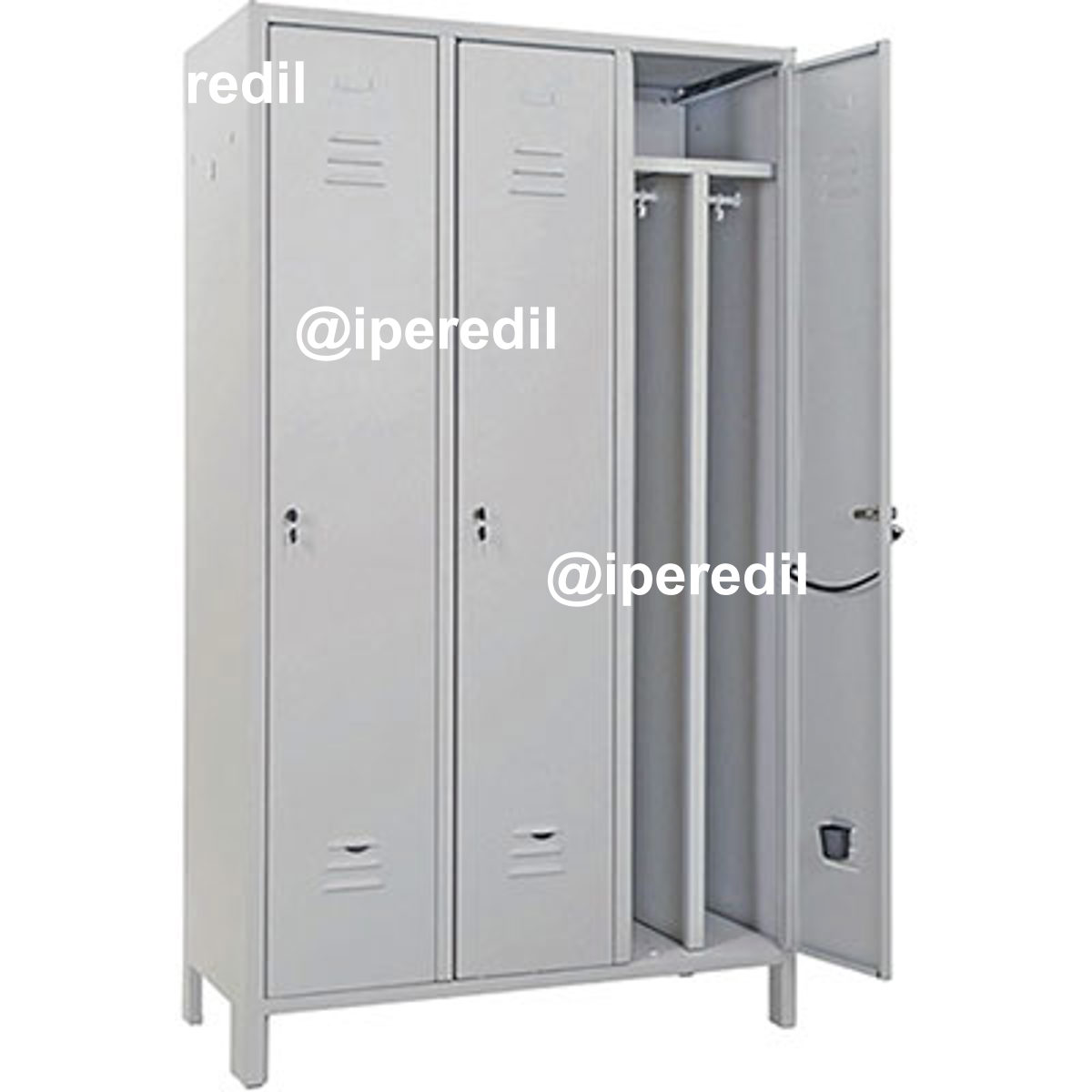 ARMADIO SPORCO PULITO MONTATO PROMETAL VERN GRIGIO POSTI 3 H.MM 1795 MM 1000X500