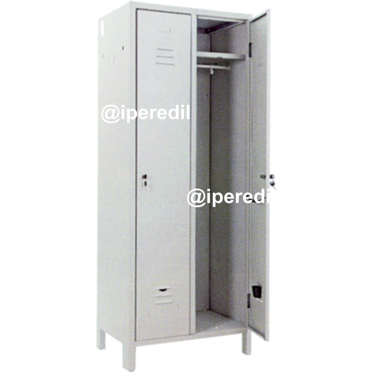 ARMADIO SPOGLIATOIO SMONTATO PROMETAL VERN GRIGIO POSTI 2 H.MM 1795 MM 680X350