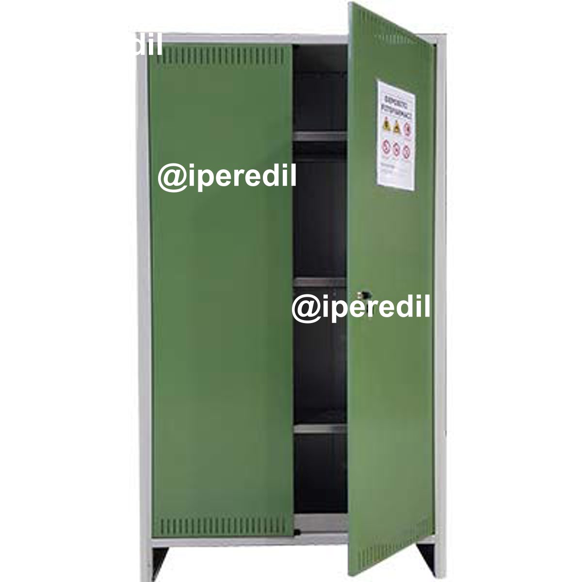 ARMADIO FITOFARMACI SMONTATO PROMETAL VERN GRIGIO/VERDE H.MM 1795 MM 1000X400