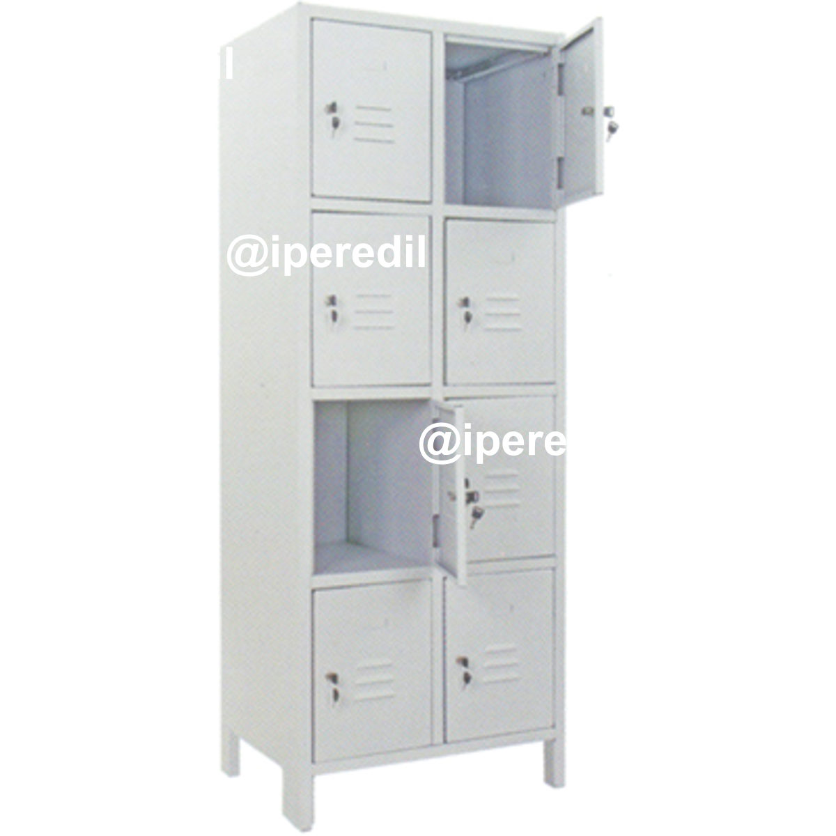 ARMADIO CASELLARIO MONTATO PROMETAL VERN GRIGIO POSTI 8 H.MM 1795 MM 680X500