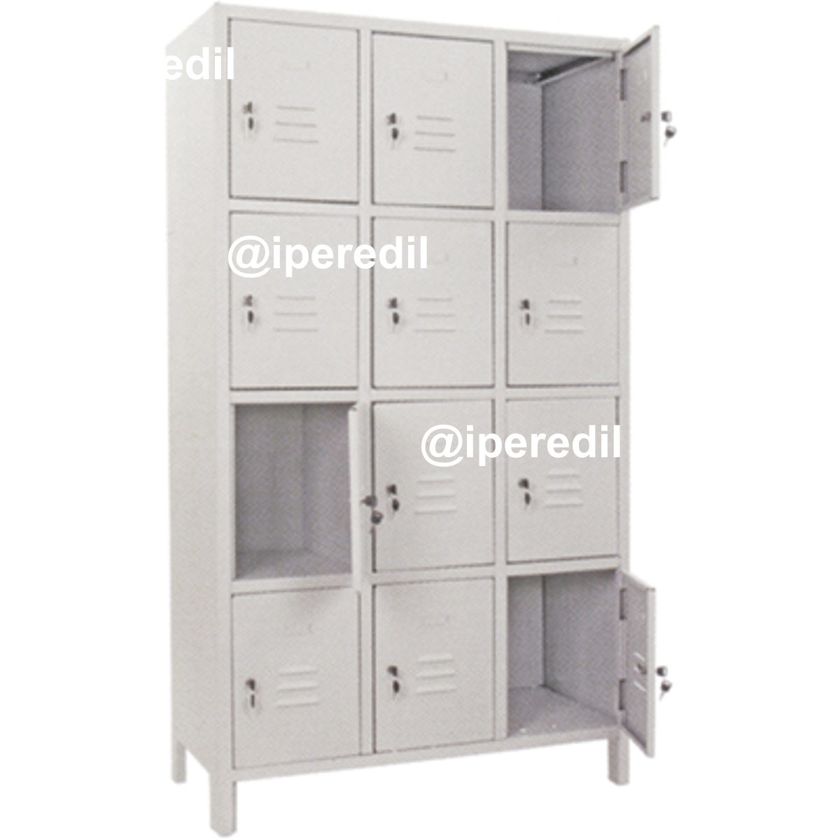 ARMADIO CASELLARIO MONTATO PROMETAL VERN GRIGIO POSTI 12 H.MM 1795 MM 1000X500