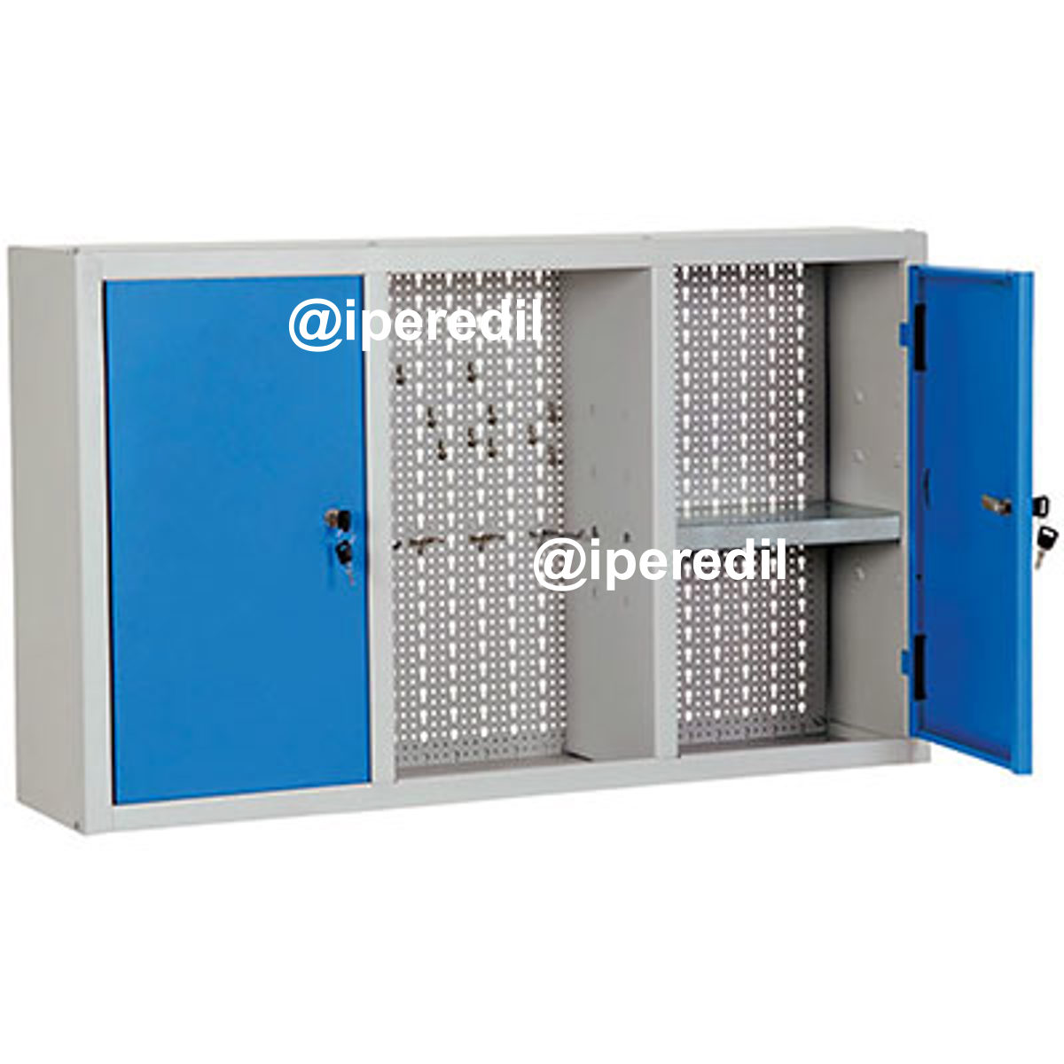 ARMADIO PORTA UTENSILI SMONTATO PROMETAL VERN GRIGIO/AZZURRO H.MM 600 MM 1000X240 - 08130590