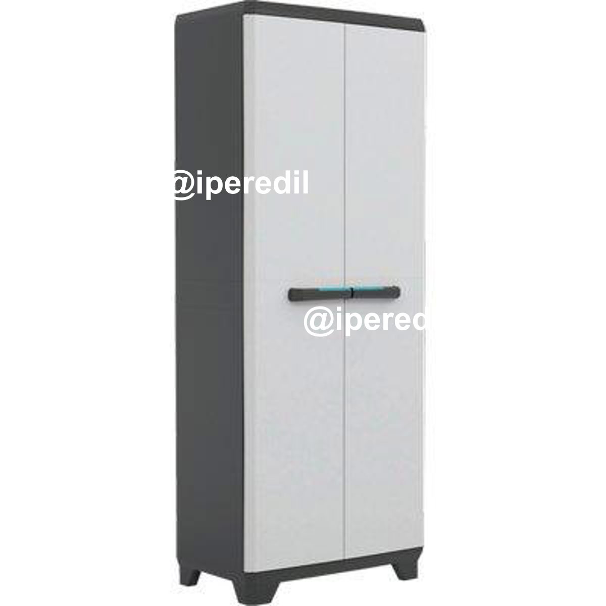 ARMADIO TUTTOPIANI LINEAR KETER PPL GRIGIO NERO 2 ANTE CM 68X39 H.CM 173