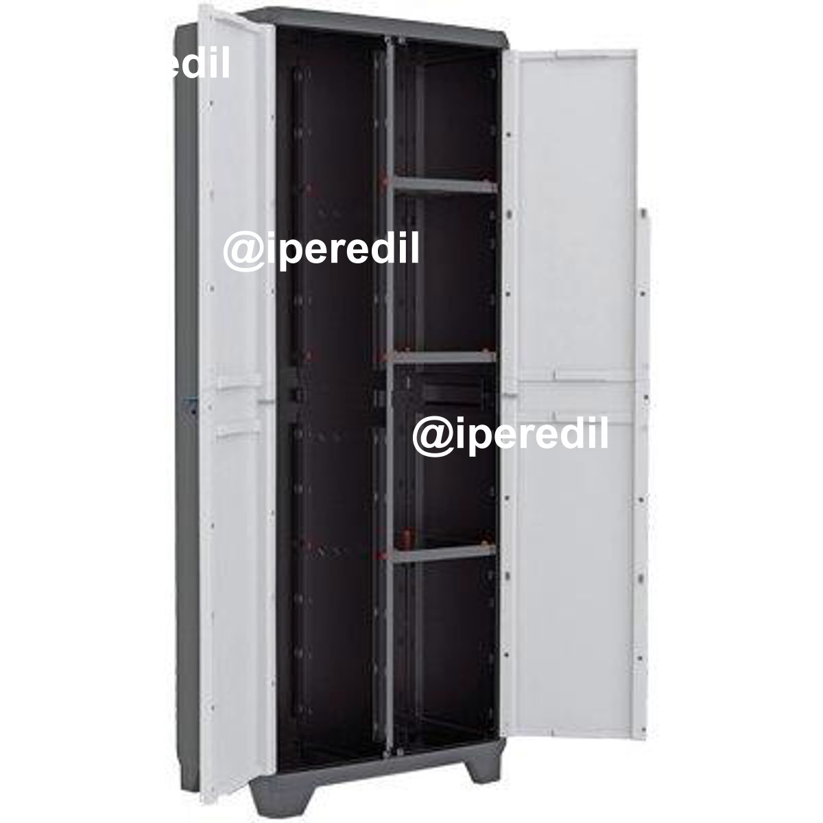 ARMADIO PORTASCOPE LINEAR KETER PPL GRIGIO NERO 2 ANTE CM 68X39 H.CM 173