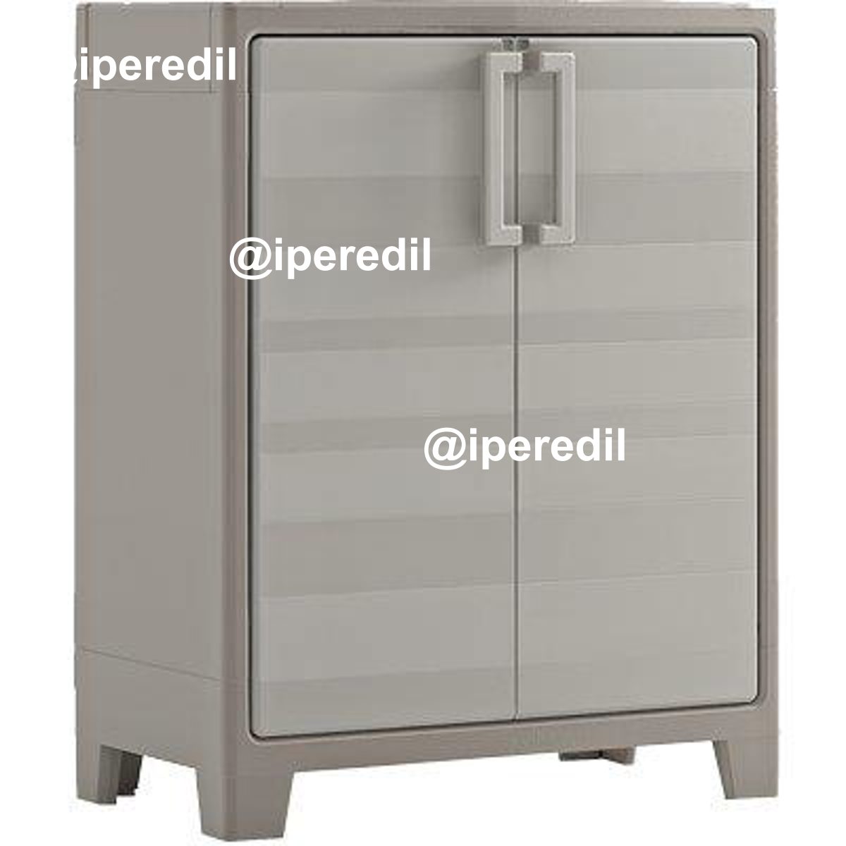 ARMADIO BASSO 2 RIPIANI IMPERMEABIL GULLIVER KETER PPL SABBIA BEIGE 2 ANTE CM 80X44 H.CM 100