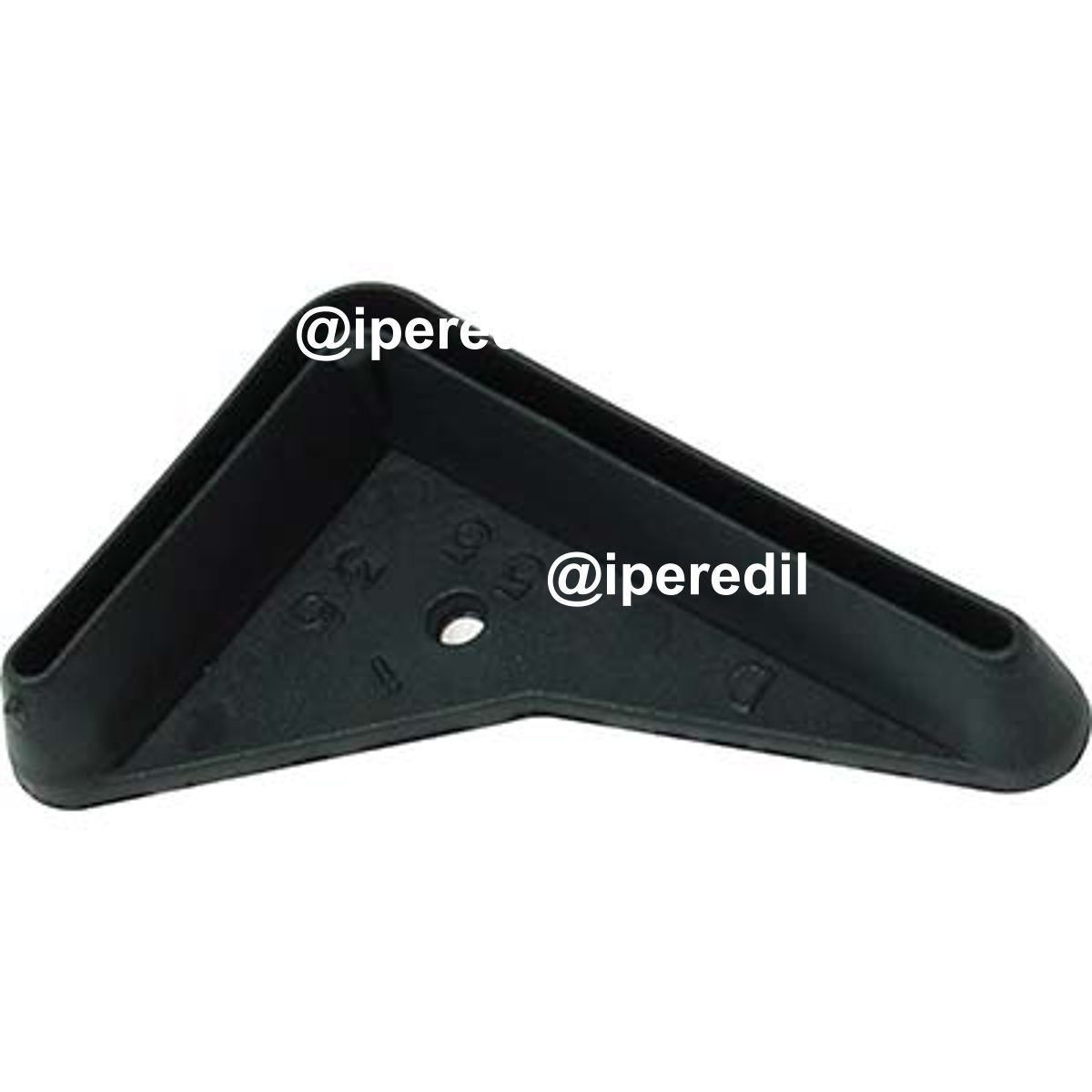 PUNTALE X ASTA METALLICA PE NERO MM 35X55 DX