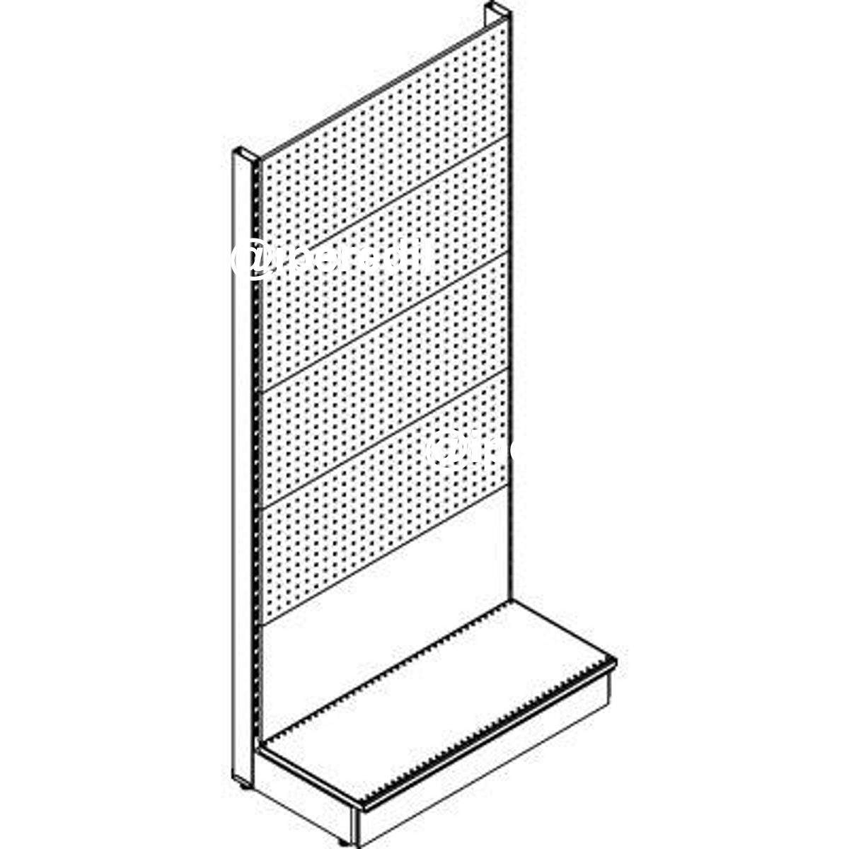 SCAFFALE MARKET A PARETE SCHIENALE MIX RAL 9016 CM 100 H.CM 215