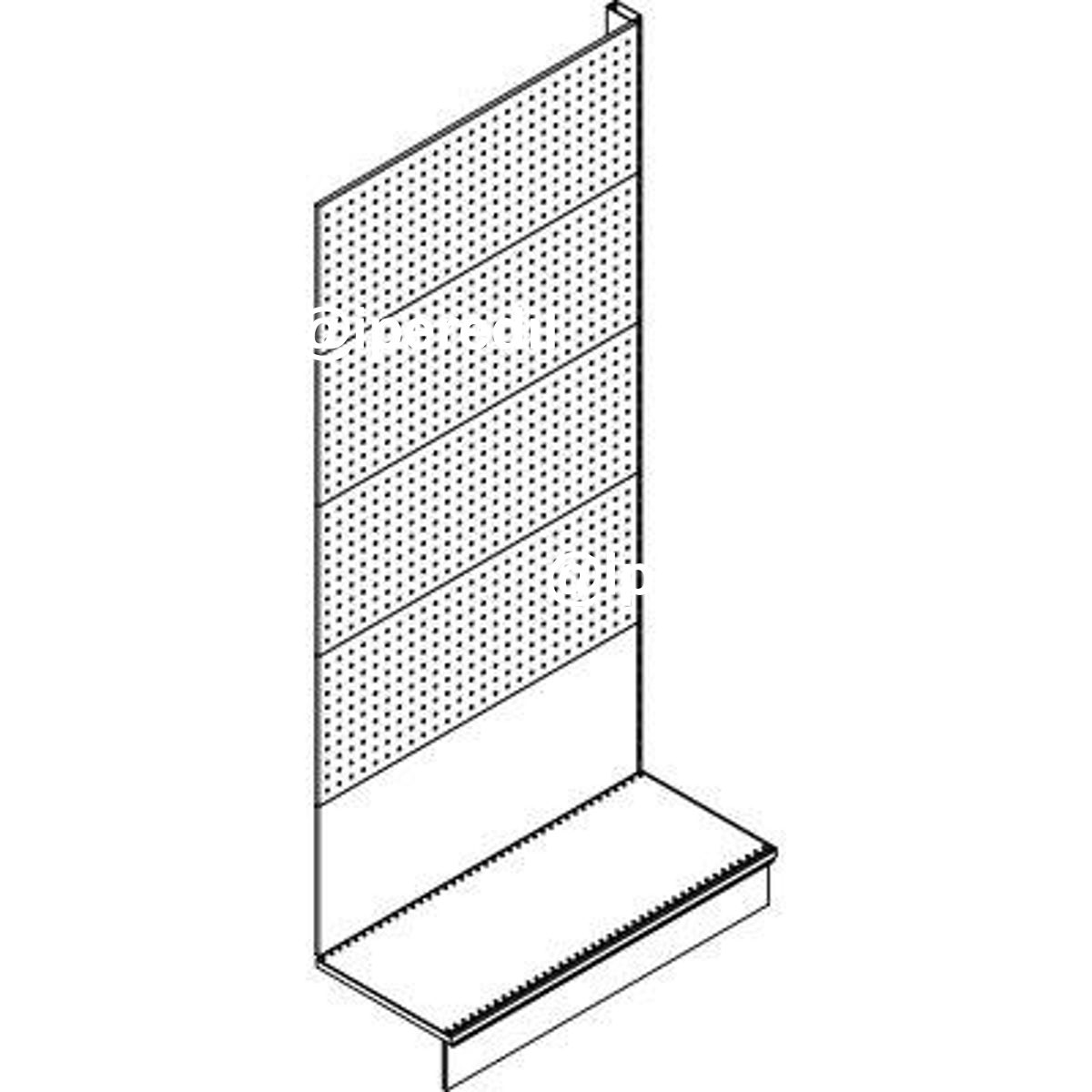 ESTENSIONE SCAFFALE A PARETE MARKET SCHIENALE MIX RAL 9016 CM 100 H.CM 215