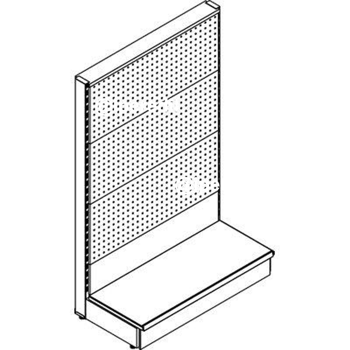 SCAFFALE MARKET A PARETE SCHIENALE MIX RAL 9016 CM 100 H.CM 155