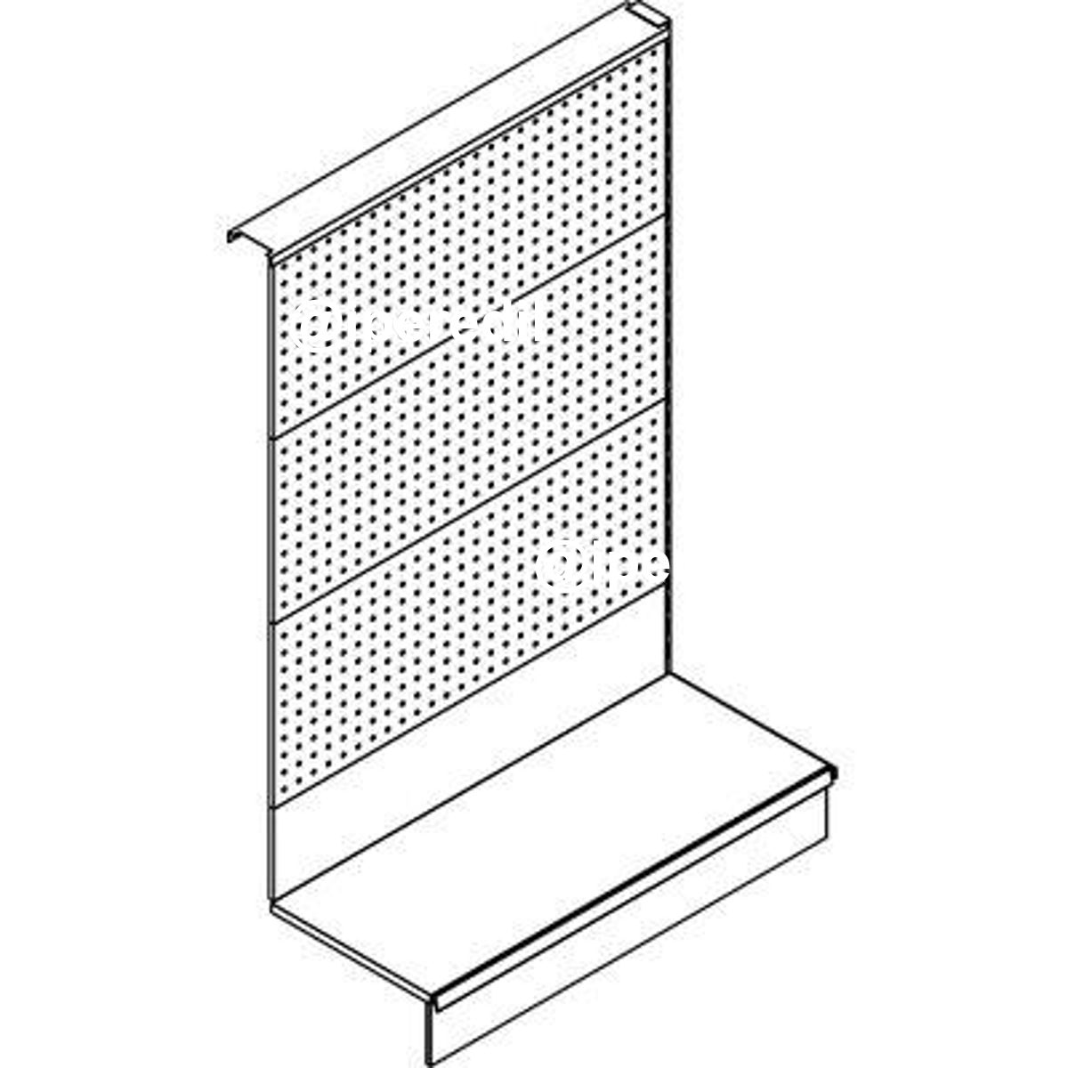 ESTENSIONE SCAFFALE A PARETE MARKET SCHIENALE MIX RAL 9016 CM 100 H.CM 155