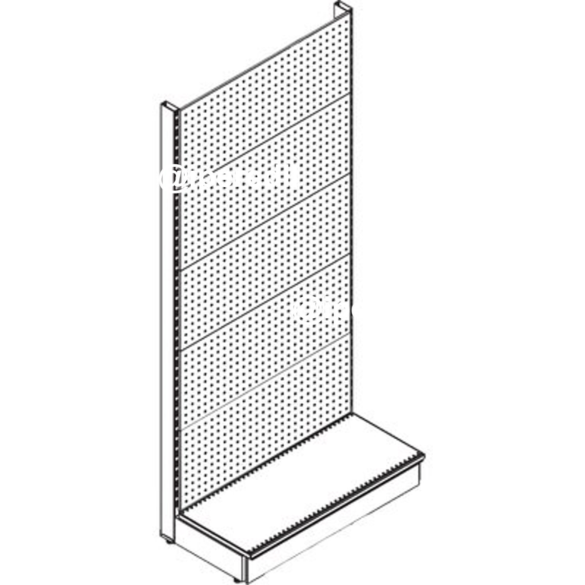 SCAFFALE MARKET A PARETE SCHIENALE FORATO RAL 9016 CM 100 H.CM 215
