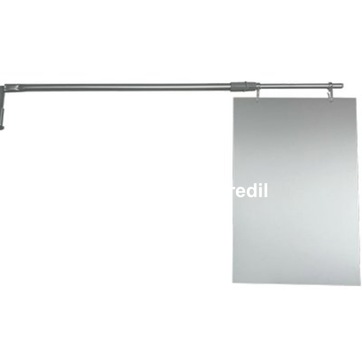 CARTELLO AVVISI SCAFFALE MARKET A4 ASTA TELESCOPICA CM 60-90 + GANCIO CREMAGLIERA