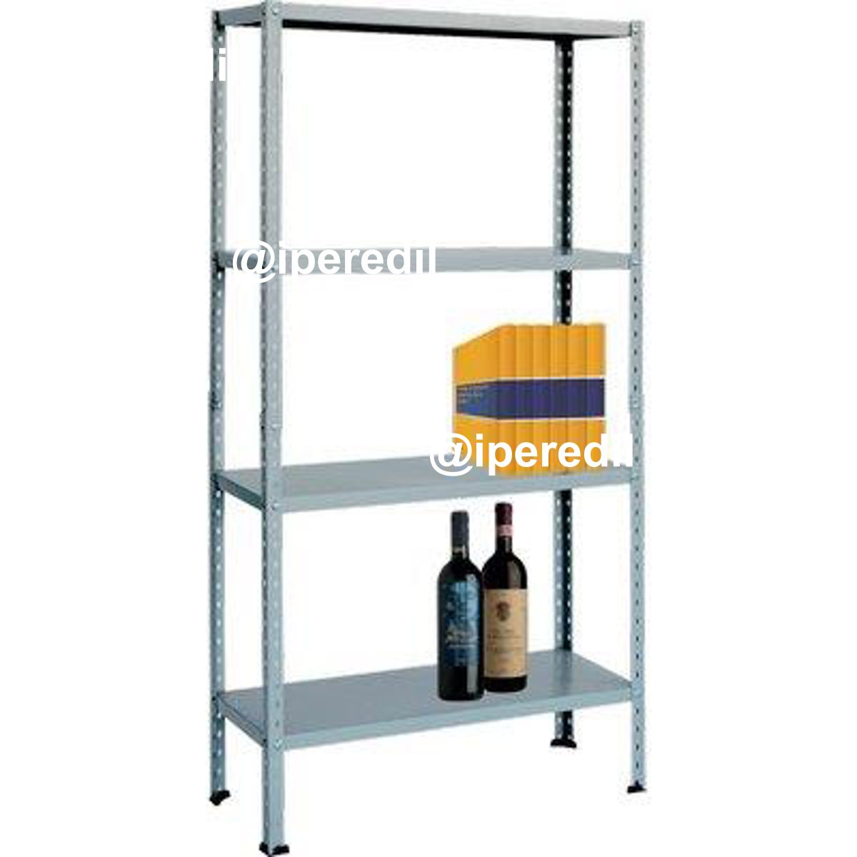 SCAFFALE KIT 4 RIPIANI ASTE SPEZZATE PROMETAL VERN BIANCO CM 30X80 H.CM 151