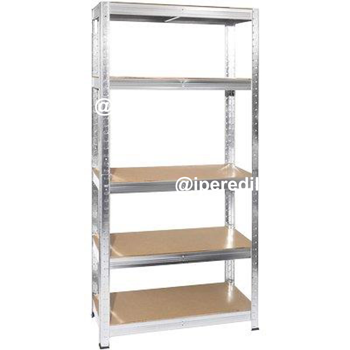 SCAFFALE KIT 5 RIPIANI WORKIT ZINCATO MDF MM 4 CM 90X40X180