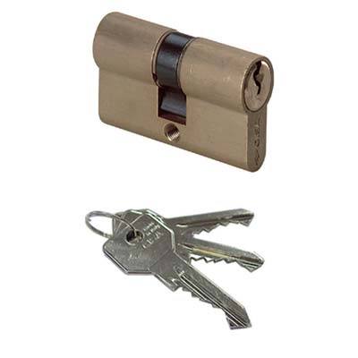 CILINDRO SAGOMATO 0G300 CISA OTTONE CHIAVI 3 CAMMA DIN MM 80 35+45 - 08210043
