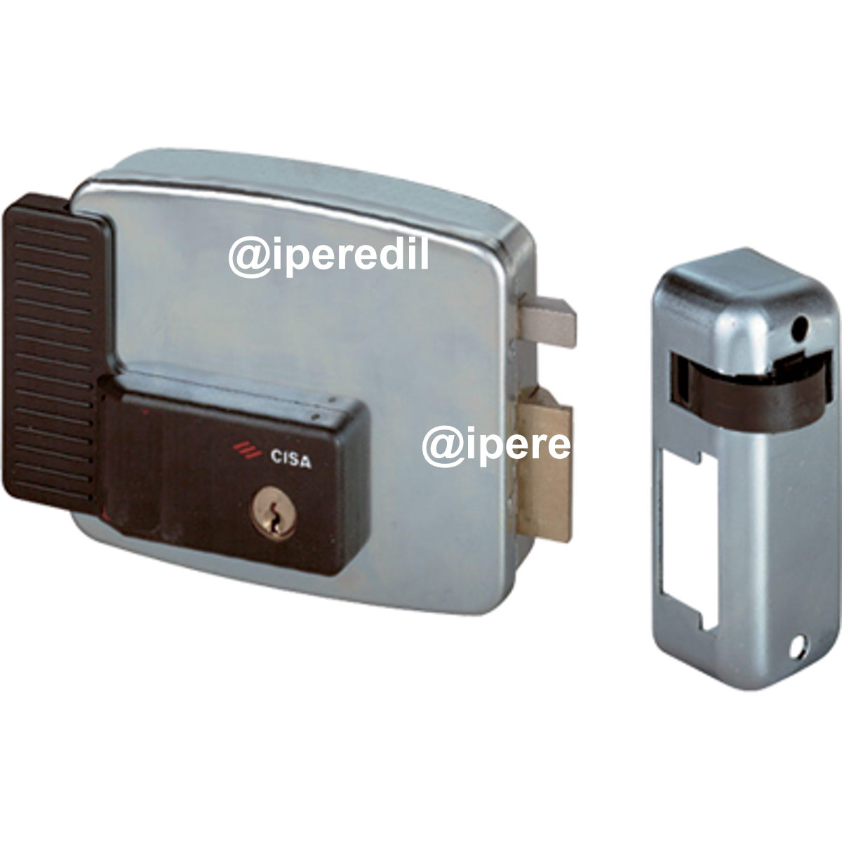 SERRATURA METALLO APPLICARE ELETTR 11921 INT CISA ZINCATA C.TONDO FISSO+SCR E.MM 50 SX - 08210381
