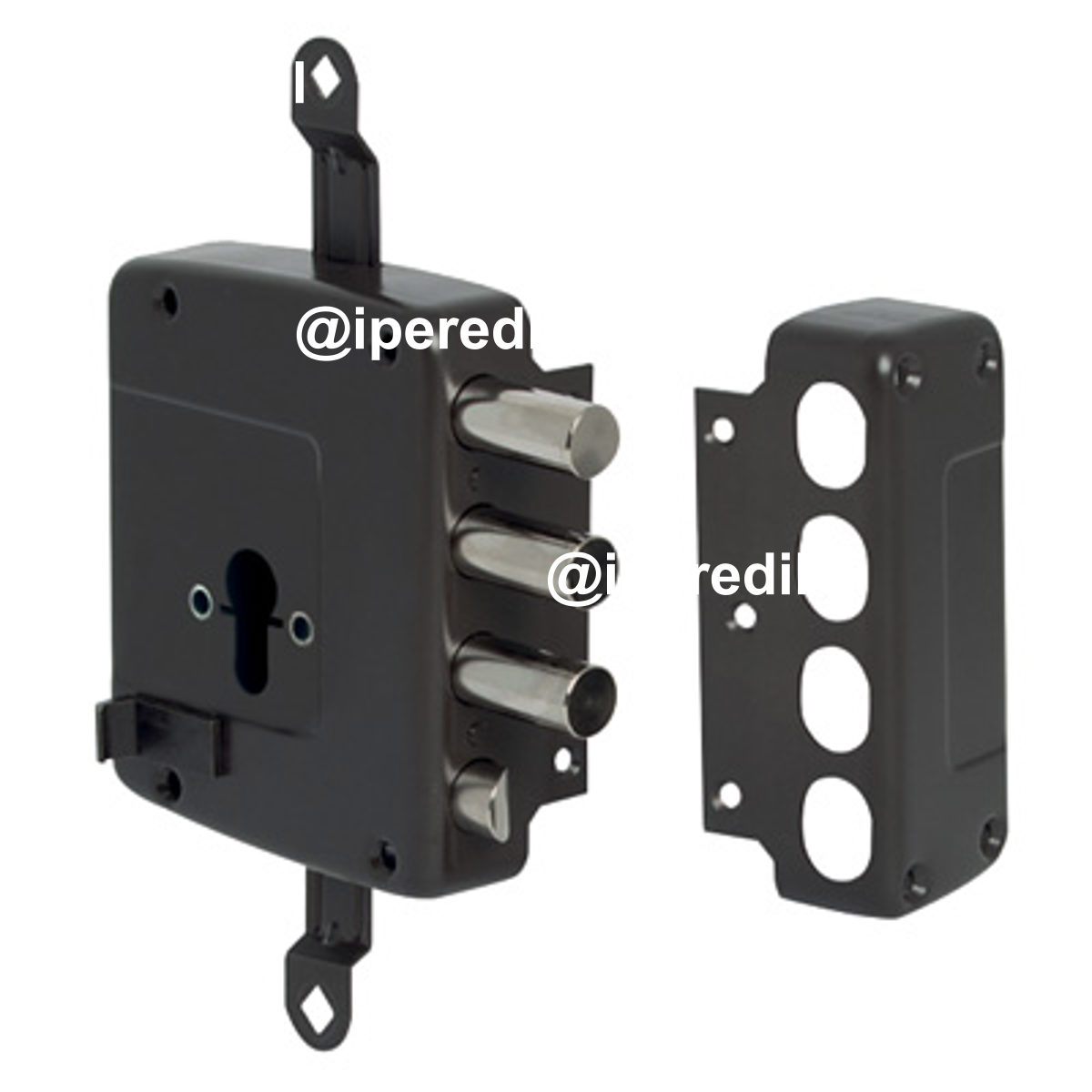 SERRATURA LEGNO APPLICARE 56167 CISA F/SAG M2 SCR+TRIP E.MM 63 DX