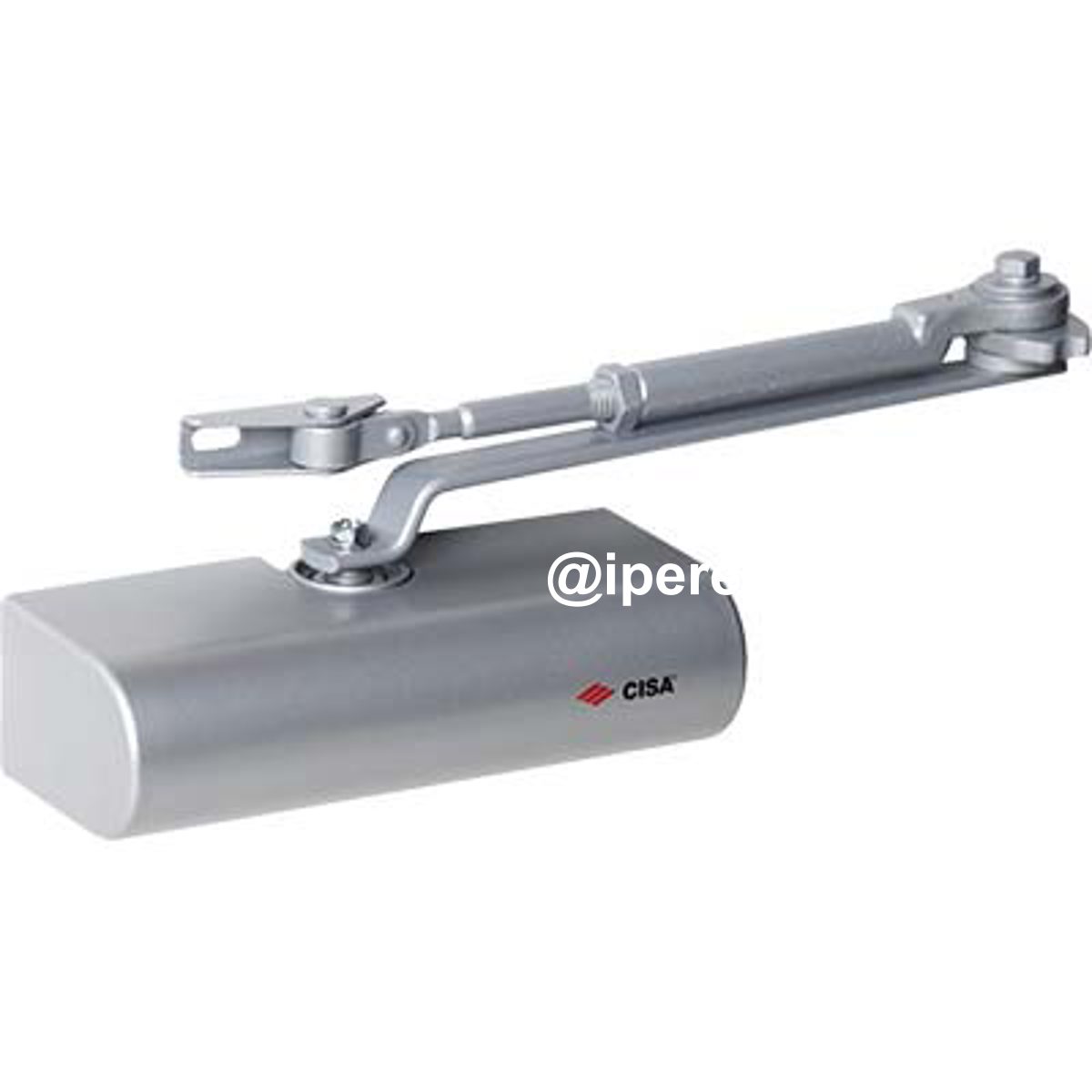 CHIUDIPORTA A CREMAGLIERA C1416 CISA VERN ARGENTO FORZA 2/4 + FERMO - 08212521