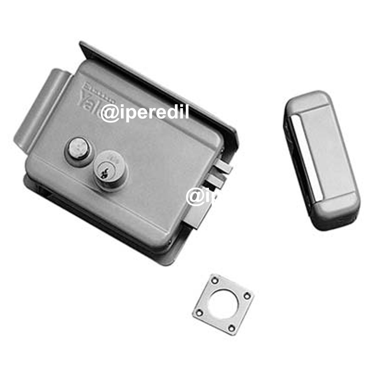 SERRATURA CANCELLO APPLICARE ELETTRICA 688 YALE VERN C.TONDO FISSO+SCR+PULS+TETT E.MM 50 DX
