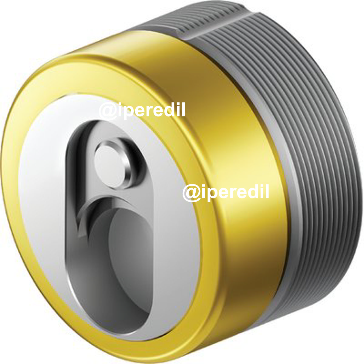 DEFENDER MAGNETICO MRM463 DISEC INOX OTTONE LUCIDO F.SAG I.MM 31 D.MM 46 H.MM 28
