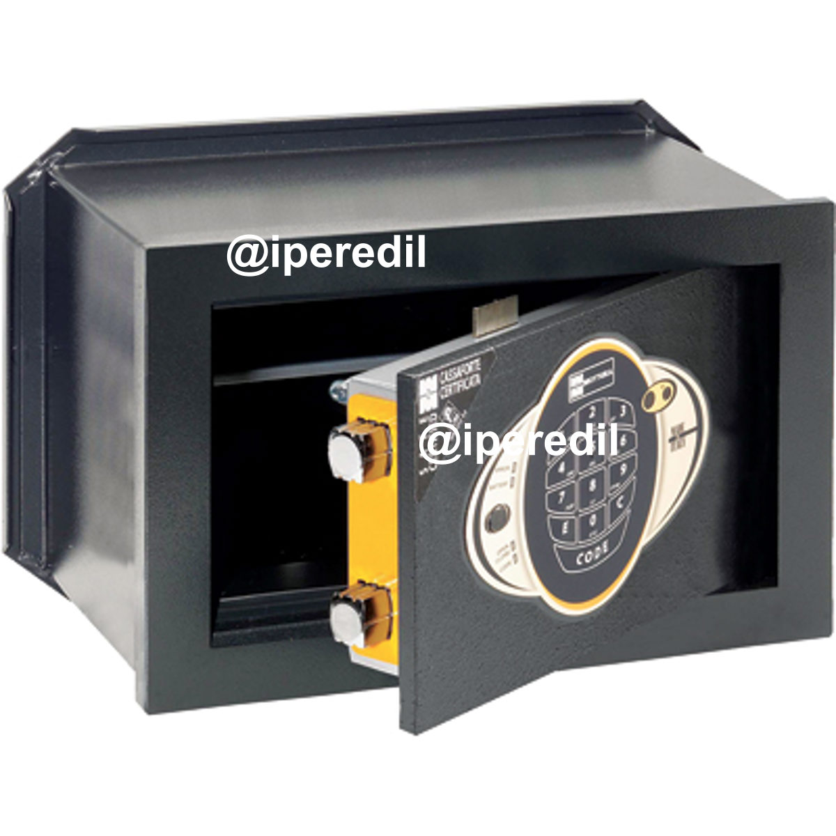 CASSAFORTE A MURARE PERSONAL ELETTRONICA MOTTURA FRONTALE S.MM 10 CM 41X20 H.CM 29 - 08231841