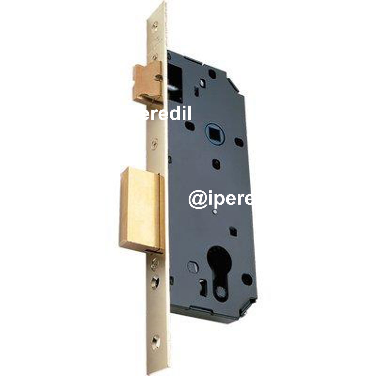 SERRATURA LEGNO INFILARE 7435 VIRO B.Q OTTONATO F.MM 22 F.SAGOM M2+SCR+Q8 E.MM 60 - 08240255