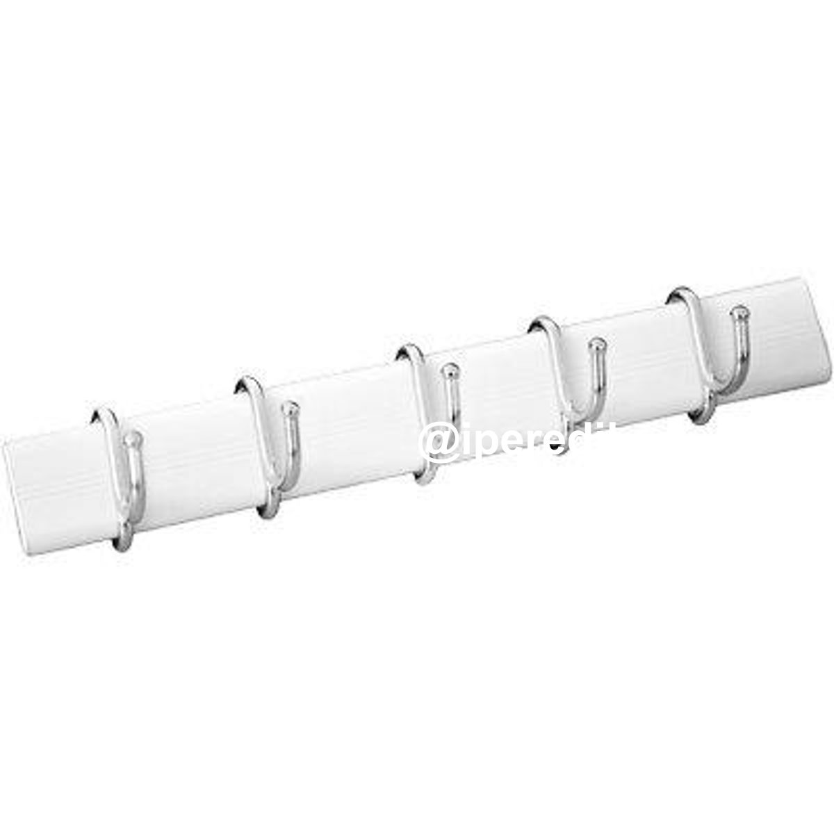 APPENDITUTTO ADESIVO MINI ALLUMINIO GANCI POSTI 5 CM 25 BIANCO/BIANCO
