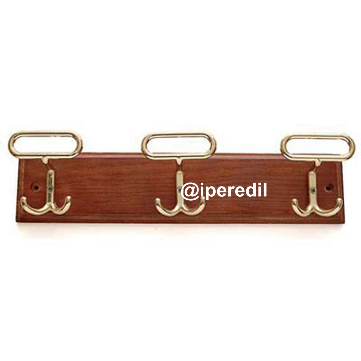 APPENDIABITI A MURO LEONZIO LEGNO NOCE ACCIAIO ORO POSTI 3 CM 32
