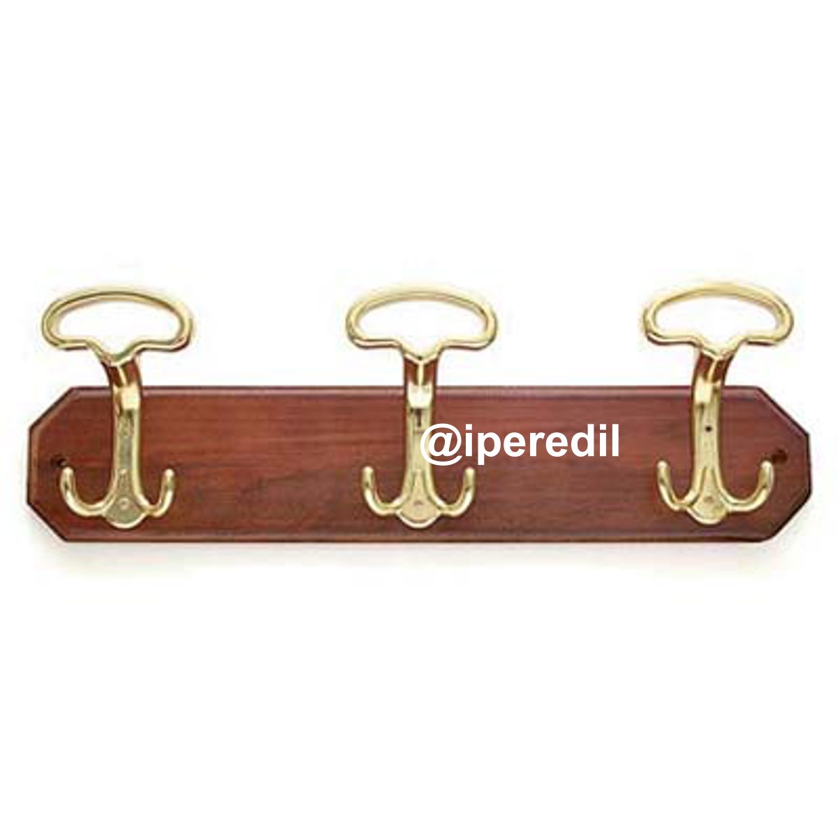 APPENDIABITI A MURO LADY LEGNO NOCE ACCIAIO ORO POSTI 3 CM 50 - 08300034