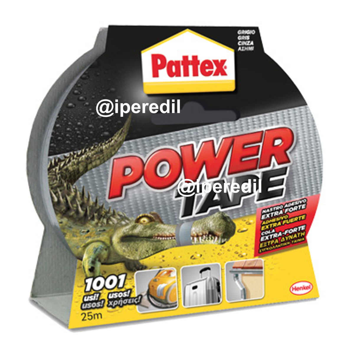 NASTRO ALTA RESISTENZA POWER TAPE PATTEX GRIGIO MM 50 ML 25 - 08312221