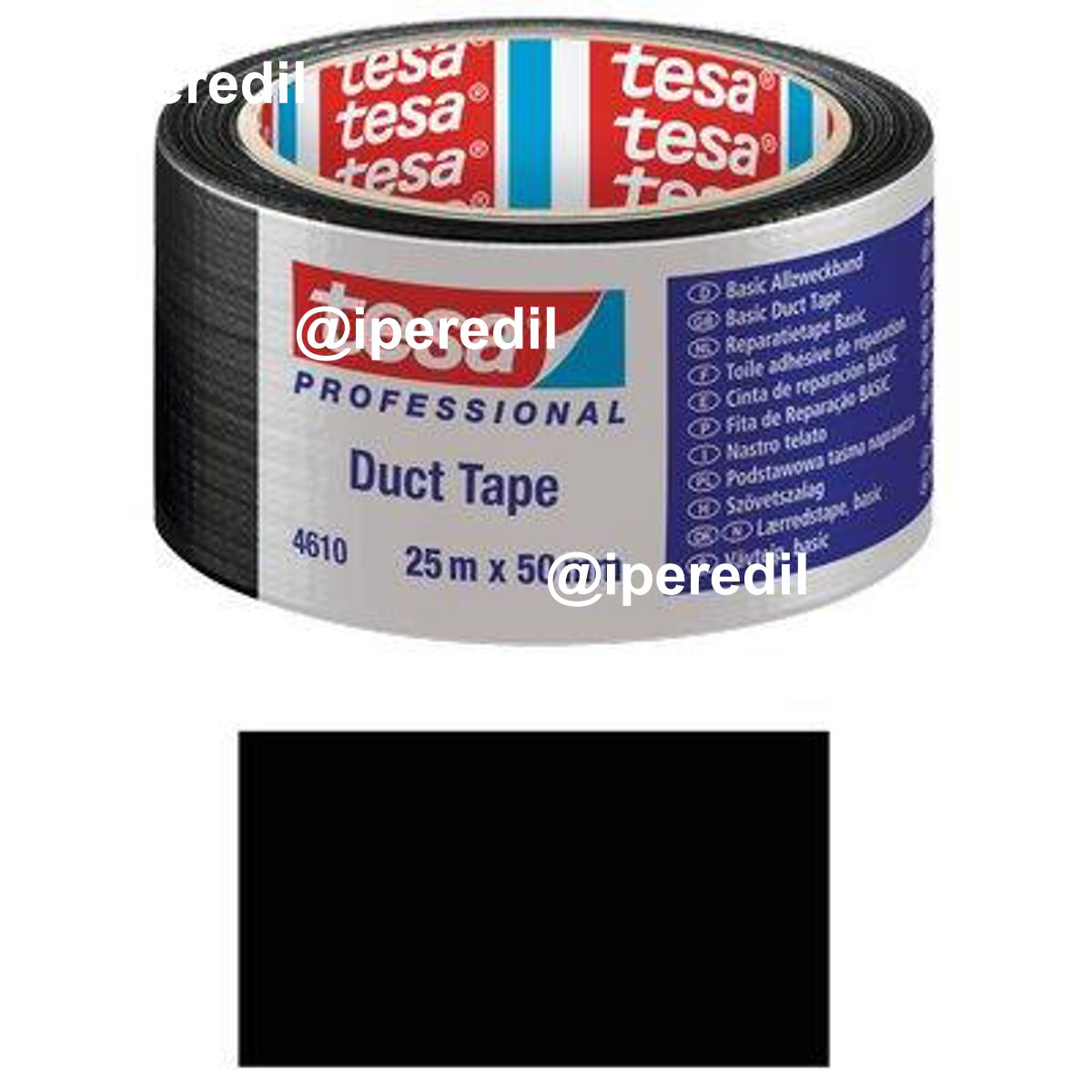 NASTRO ALTA RESISTENZA DUCT TAPE 4610 TESA NERO MM 50 ML 25