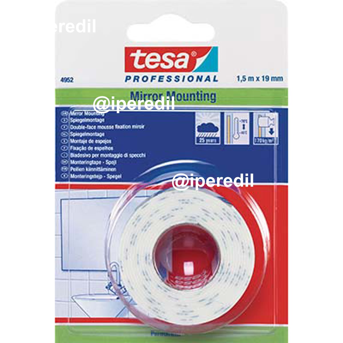 NASTRO BIADESIVO SPECCHI MOUNTING 66952 TESA MM 19 ML 1,5