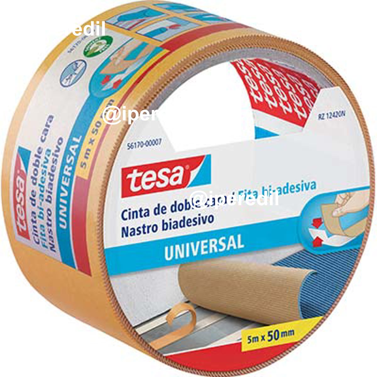 NASTRO BIADESIVO UNIVERSALE PAVIMENTI TESA MM 50 ML 5