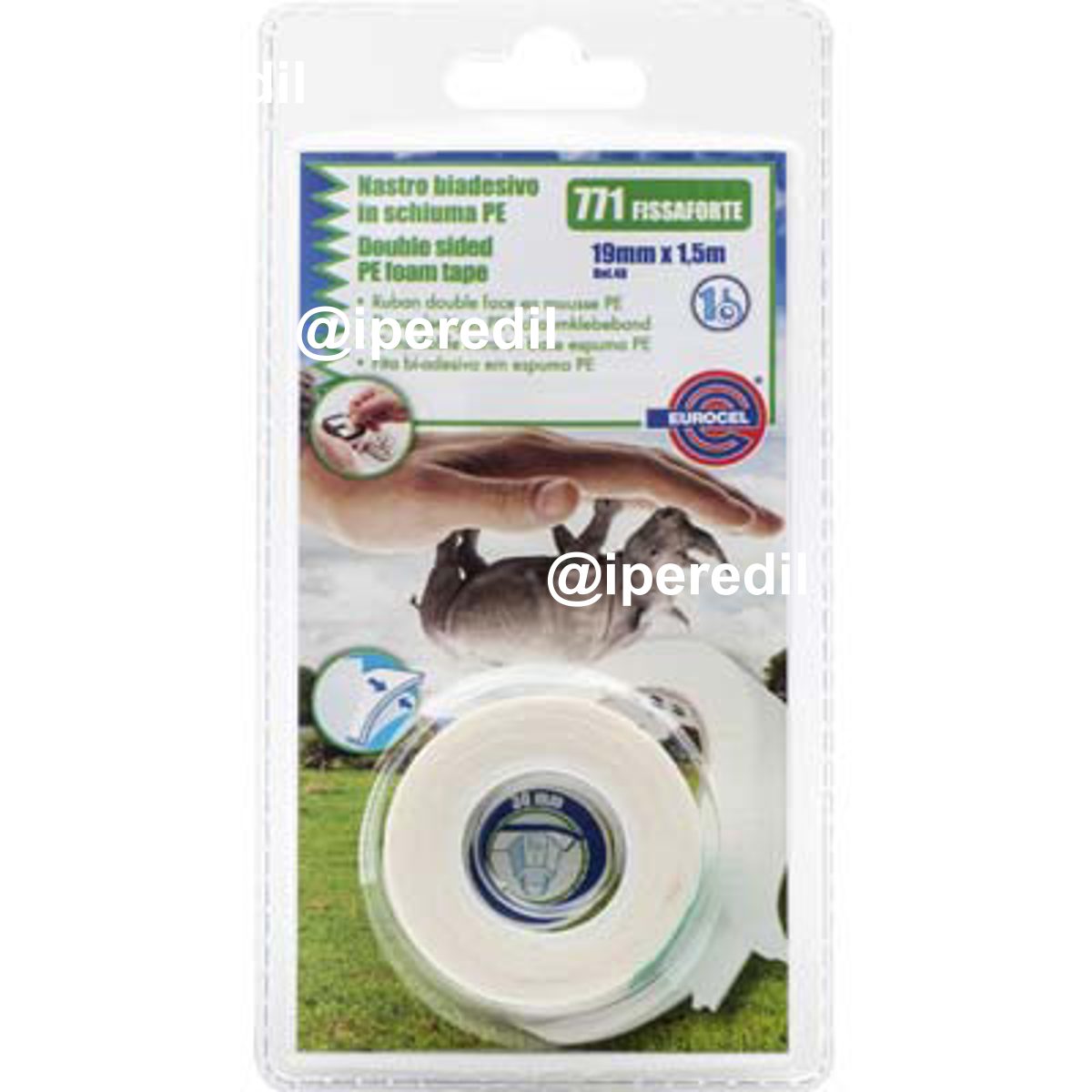 NASTRO BIADESIVO 771 FISSAFORTE EUROCEL MM 19 ML 1,5