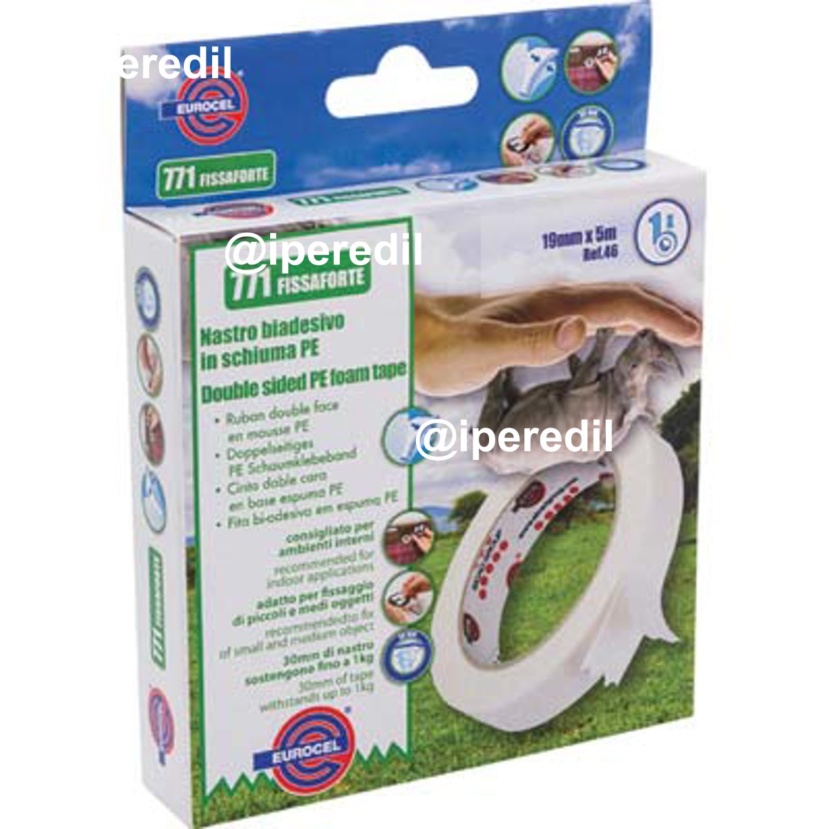NASTRO BIADESIVO 771 FISSAFORTE EUROCEL MM 19 ML 5