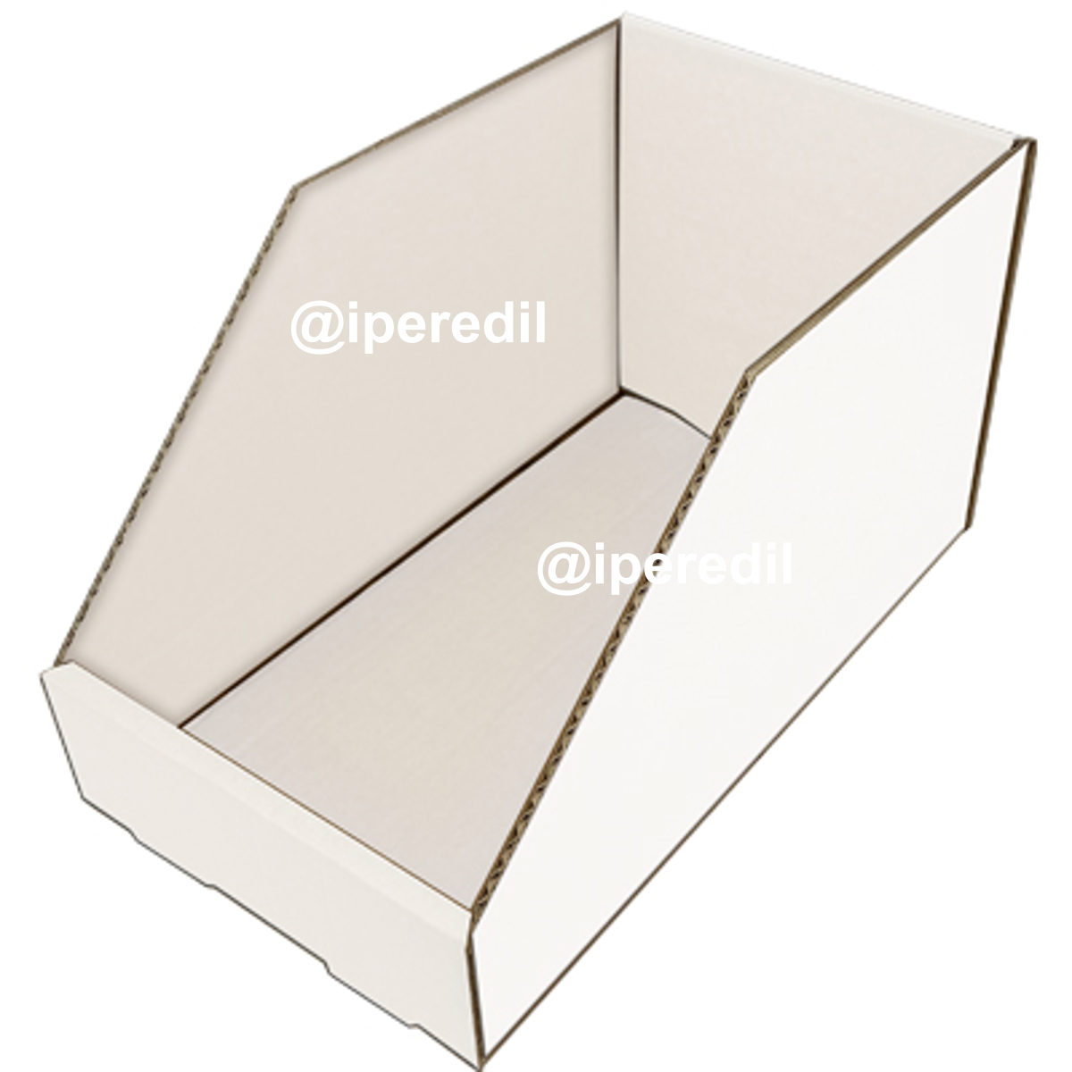 CONTENITORE BOCCA LUPO CARTONE BIANCO IDROREPELLENTE MM 200X350 H.MM 200 - 08312699