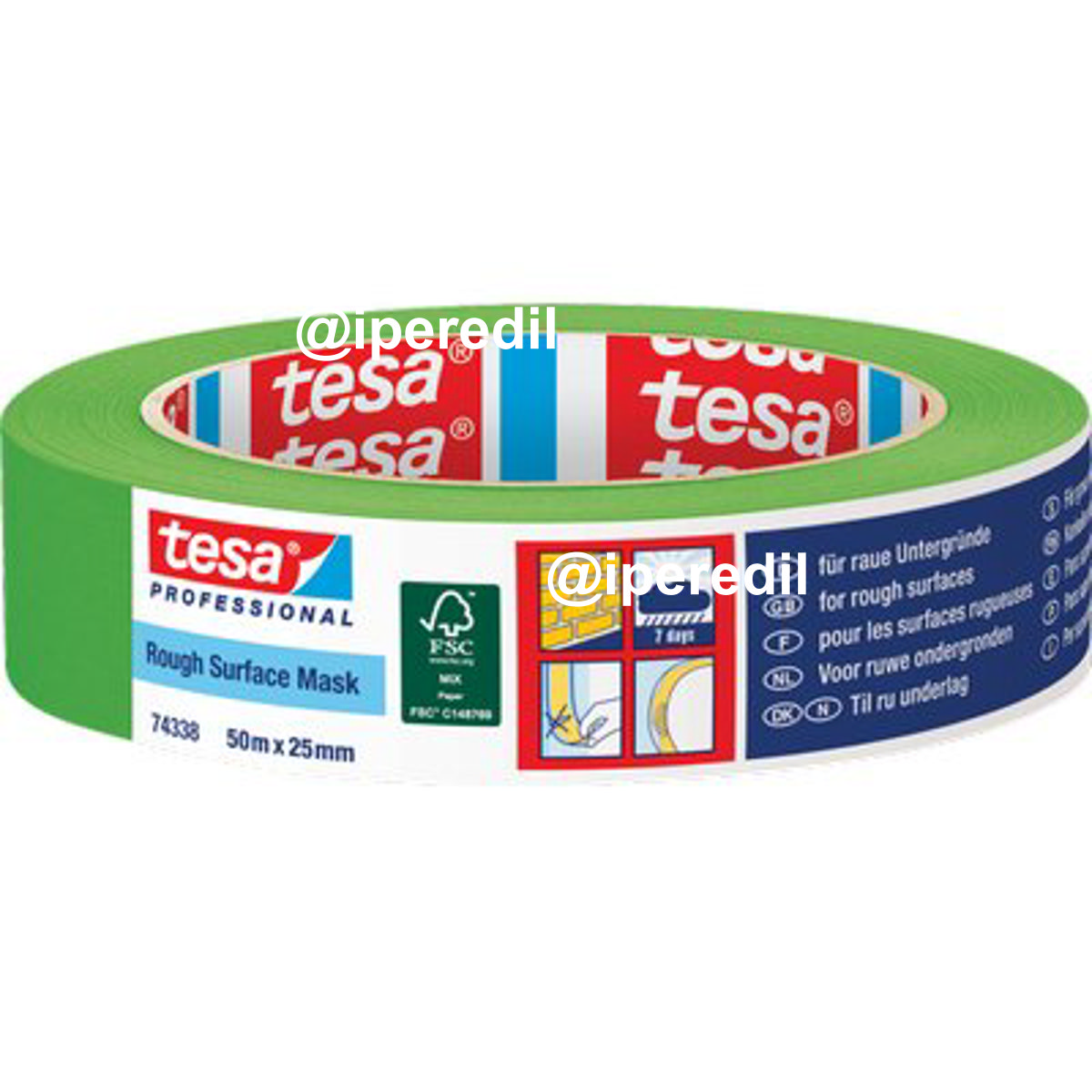 NASTRO CARTA ESTERNI VERDE 74338 TESA MM 25 ML 50