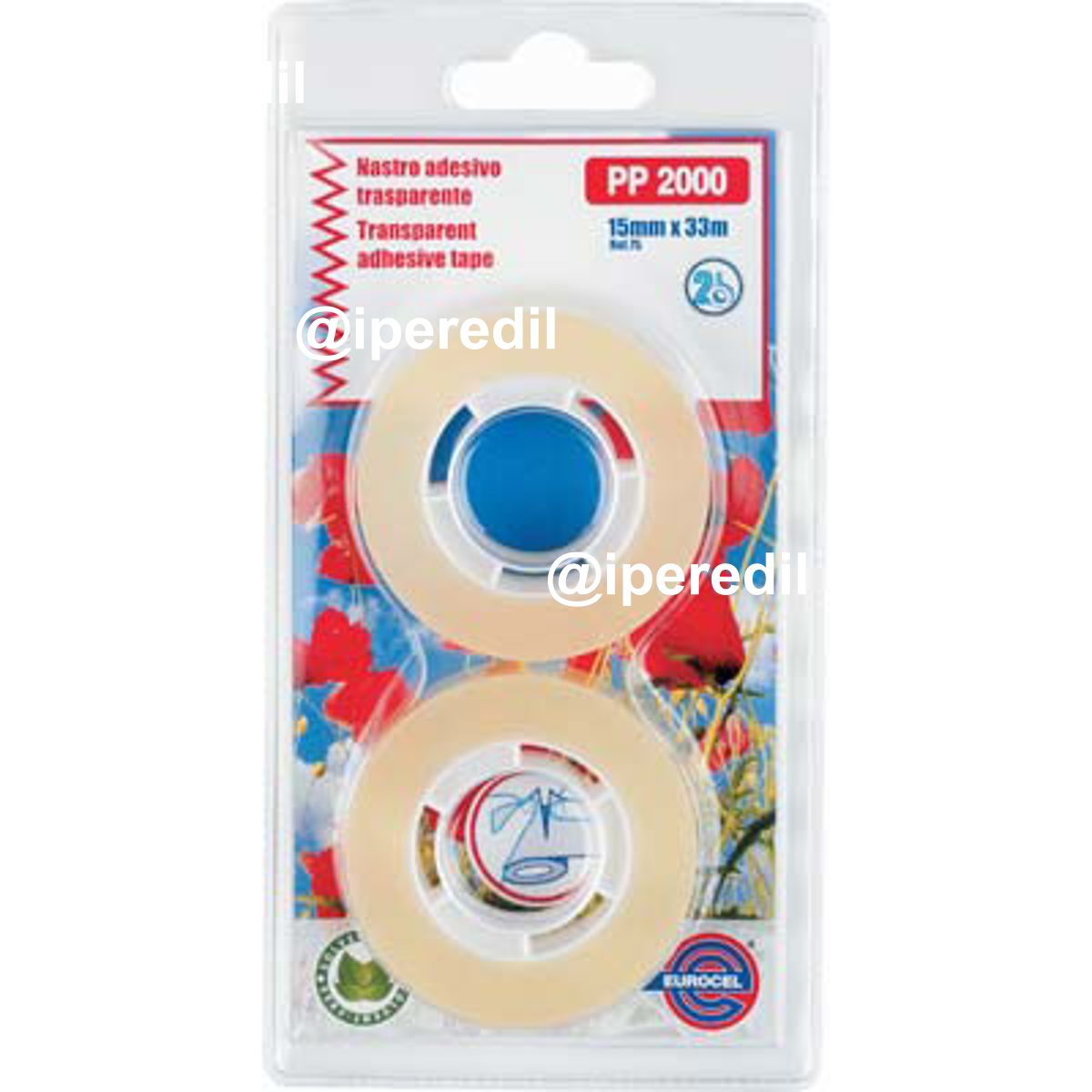 NASTRO ADESIVO TRASPARENTE CASA DUO SELF EUROCEL PPL MM 15 ML 33 CF=PZ 2