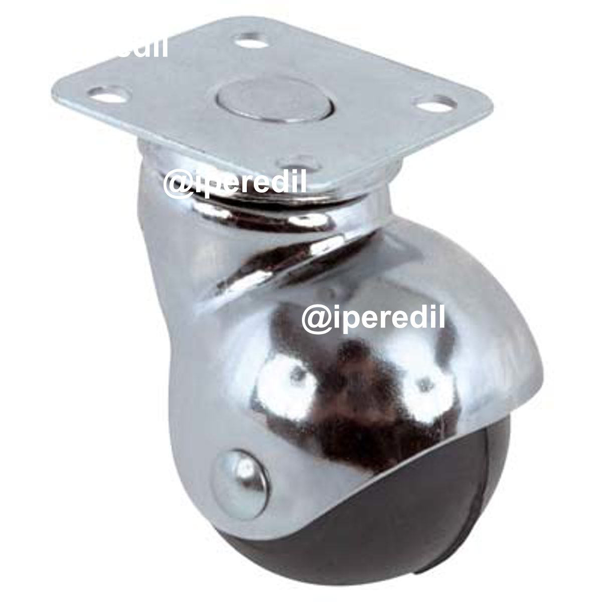 RUOTA SFERICA GIREVOLE 165 AVO A/ZINCR/GOMMA D.MM 40 P.MM 40X40