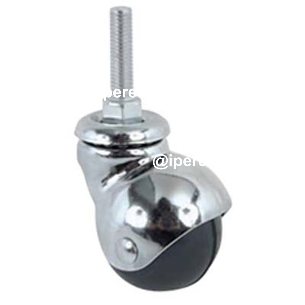 RUOTA SFERICA GIREVOLE PERNO FILETTATO 165B AVO A/ZINCR/GOMMA MM 8X30 D.MM 30