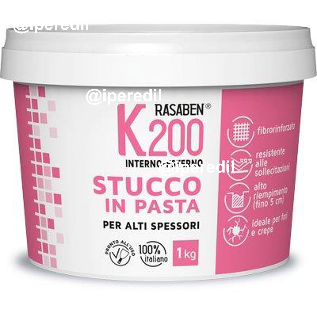 STUCCO PASTA INTERNO ESTERNO K200 K2 RASABEN KG 1 ALTI SPESSORI - 08339906