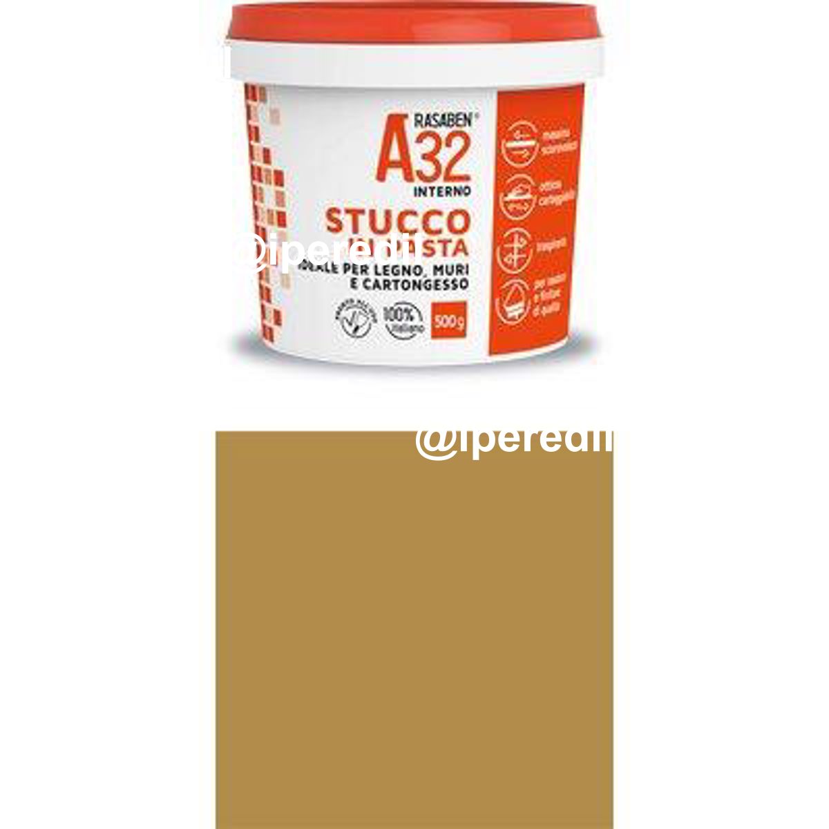 STUCCO PASTA LEGNO A32 K2 RASABEN ROVERE KG 0,5